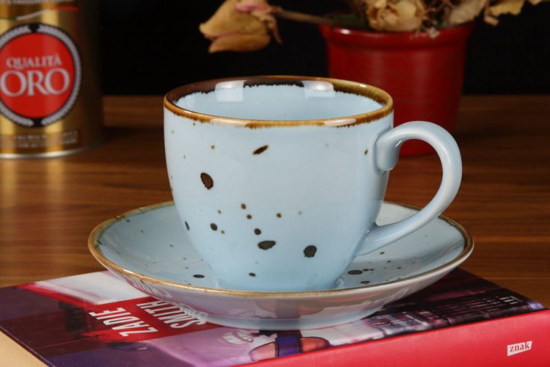 Filiżanka Cottage Sky Porcelana Bogucice o pojemności 300 ml ze spodkiem - obrazek 3