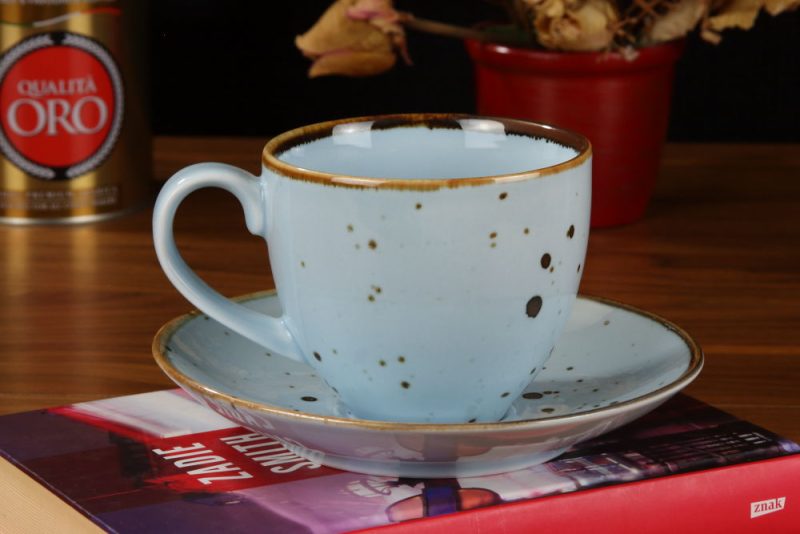 Filiżanka Cottage Sky Porcelana Bogucice o pojemności 300 ml ze spodkiem - obrazek 4