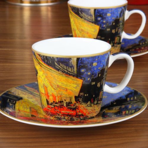 Vincent van Gogh Taras Kawiarni Nocą 2 filiżanki do espresso 830-0710