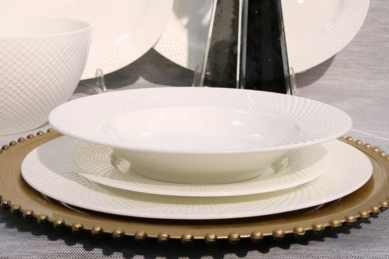 Zestaw talerzy obiadowych Bari White