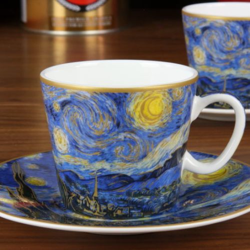 Vincent van Gogh Gwiaździsta Noc zestaw 2 filiżanek do espresso 830-0700