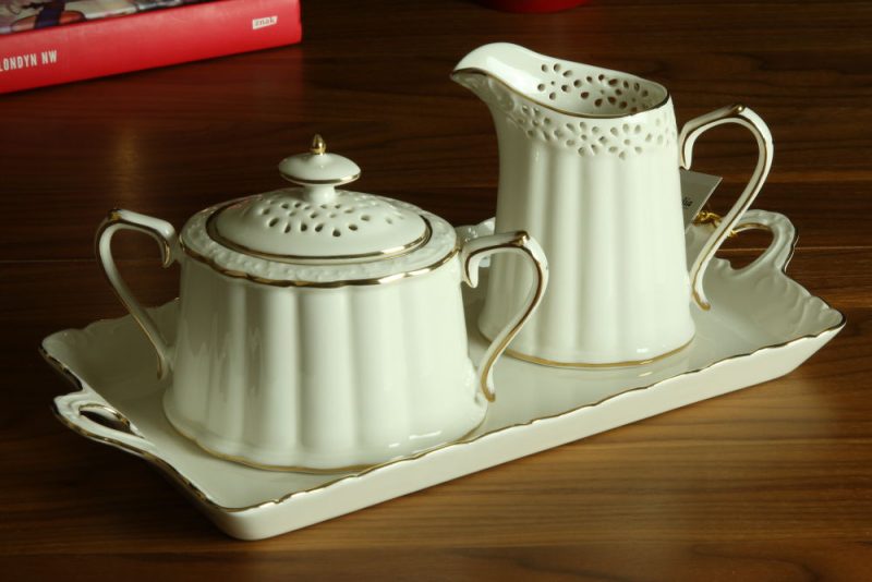 Taca Clara Gold Ivory Villa Italia o wymiarach 30 x 15 cm - obrazek 2