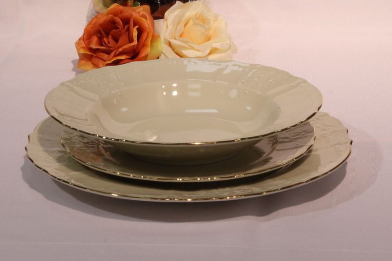 Bernadotte Yvory Gold zestaw talerzy