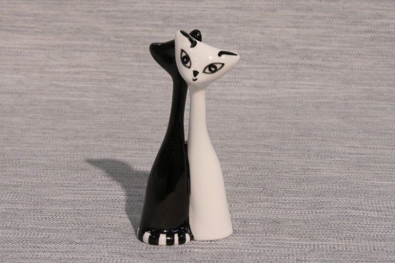Figurka porcelanowa Kotek Biały i Czarny AS Ćmielów