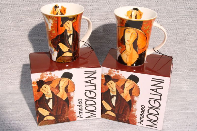 Kubek A. Modigliani Kobieta w Kapeluszu i Kubek A. Modigliani Mario Varvogli