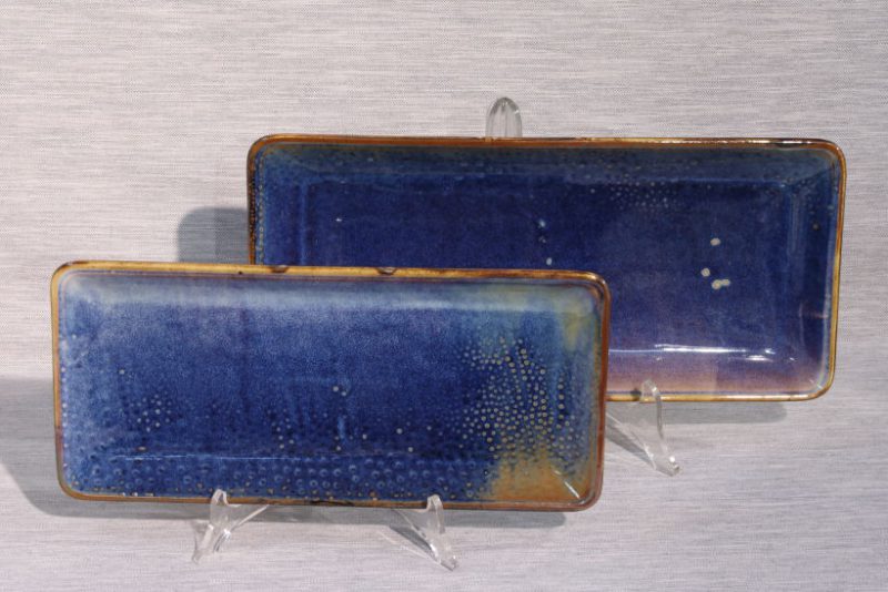 Półmisek DEEP BLUE - VERLO 35,5 x 16,5 cm i 30,5 x 14 cm