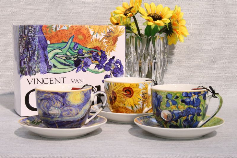 V.van Gogh Filiżanki 250 ml Gwiaździsta Noc, Irysy i Słoneczniki