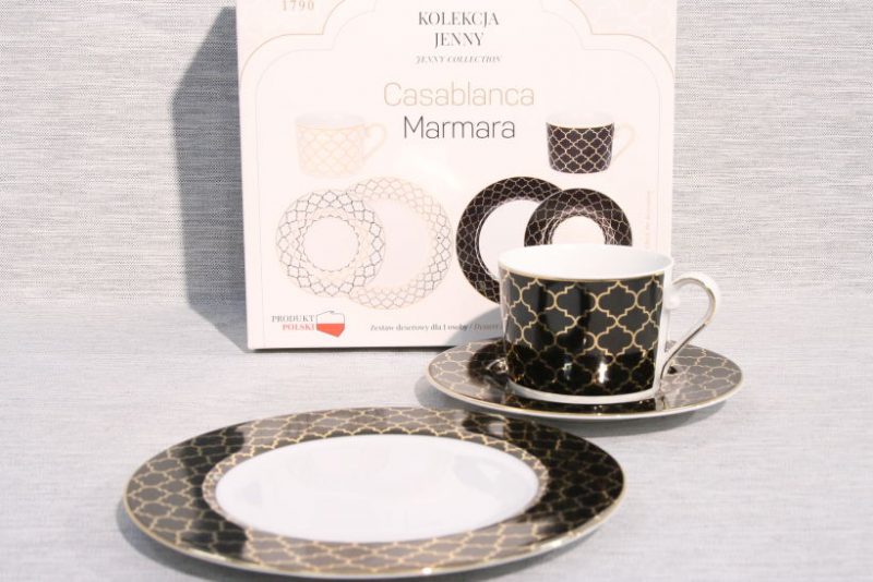 Zestaw do kawy Jenny Marmara G526 dla 1 osoby Porcelana Ćmielów