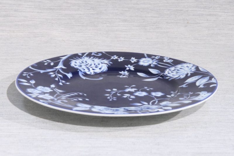 Evia Blue talerz kolacyjno-deserowy płytki 23 cm