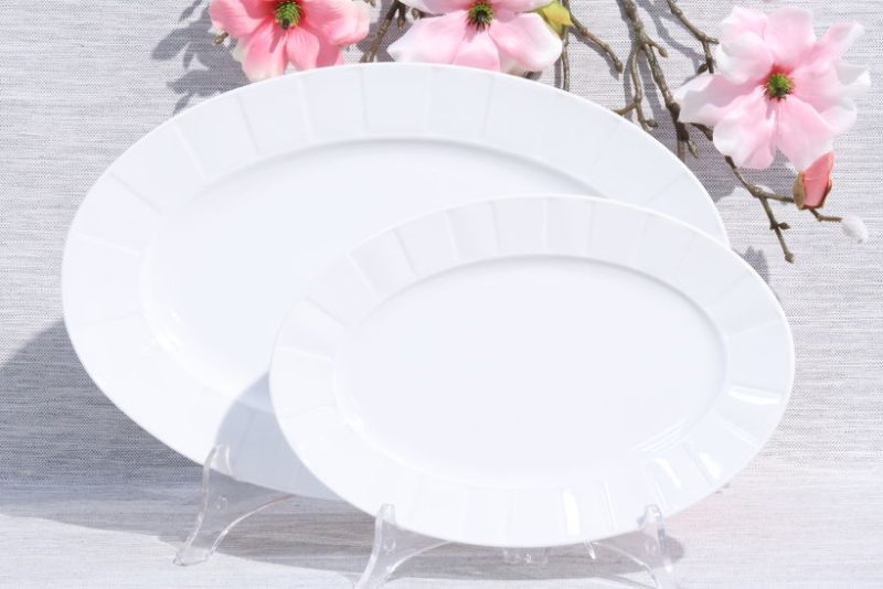 Półmiski 33 i 24 cm OKTAWA BIAŁA