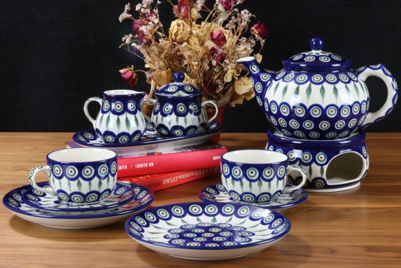 Zestaw do herbaty dekoracja 54X Ceramika Bolesławiec