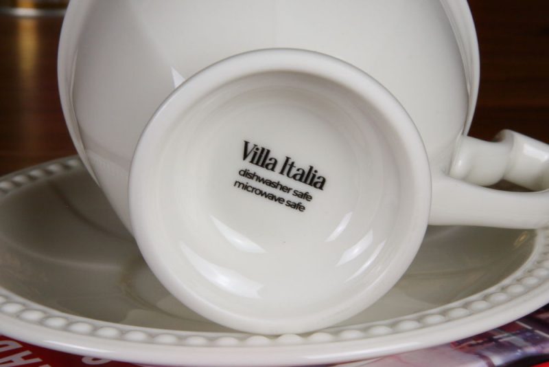 Filiżanka Venice White Villa Italia o pojemności 200 ml ze spodkiem - obrazek 4
