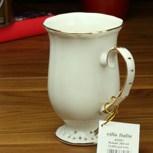 Kubek Clara Gold Ivory Villa Italia
