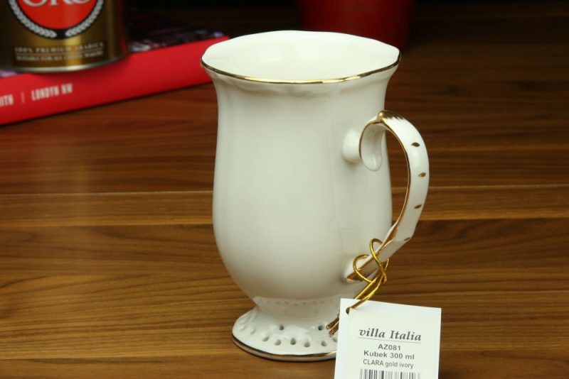 Kubek Clara Gold Ivory Villa Italia