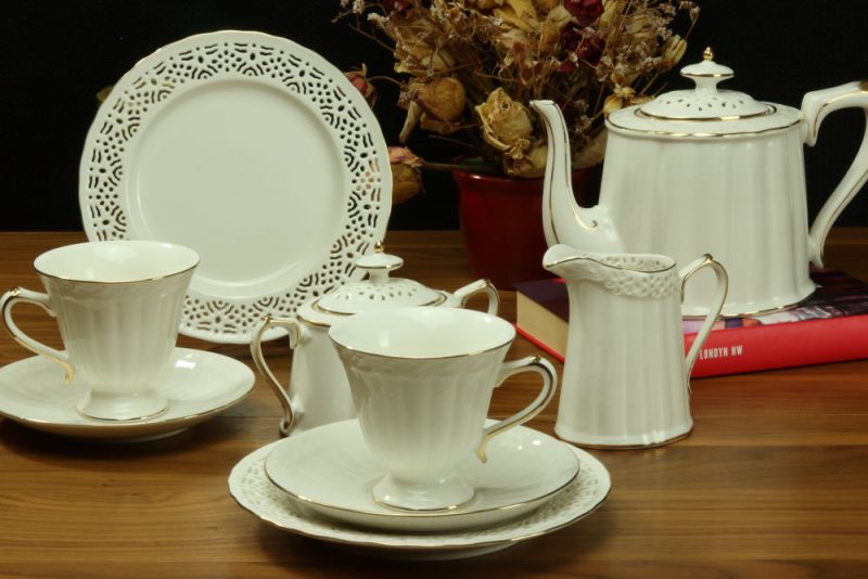 Serwis do herbaty Clara Gold Ivory Villa Italia dla 6 os. 21 cz. - obrazek 3