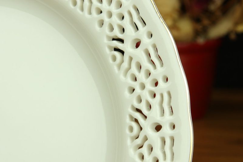 Talerz deserowy Clara Gold Ivory Villa Italia (3)