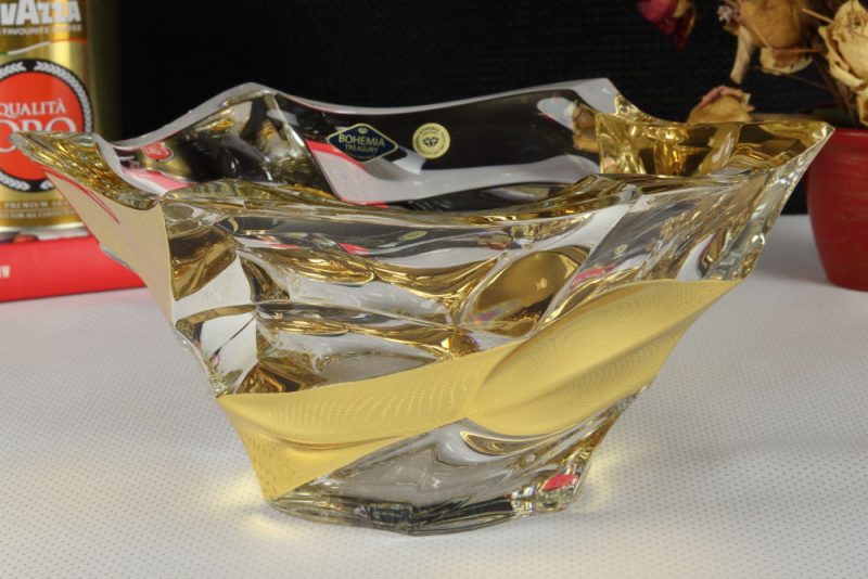 Misa kryształowa Flamenco Belt Gold 295 mm Bohemia - obrazek 3