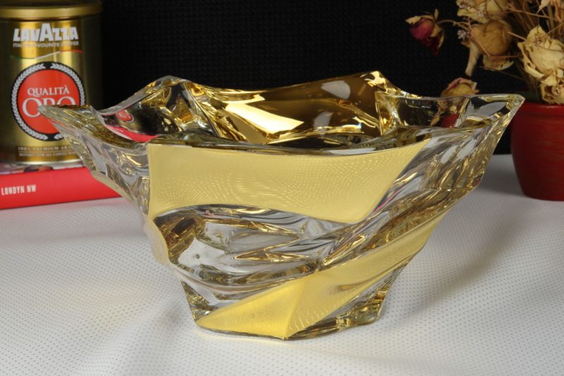 Misa kryształowa Flamenco Belt Gold 295 mm Bohemia - obrazek 4