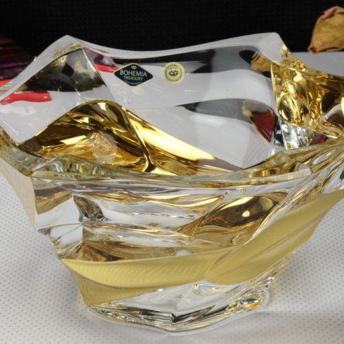 Misa kryształowa Flamenco Belt Gold 295 mm