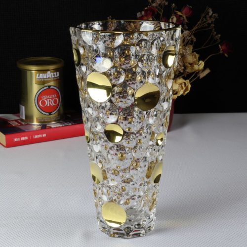 Wazon kryształowy Lisboa Gold 310 mm