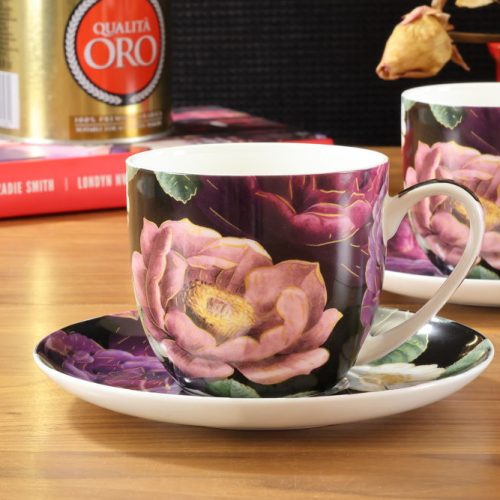 Zestaw 2 filiżanek ze spodkami Floral Story Carmani 840-7100