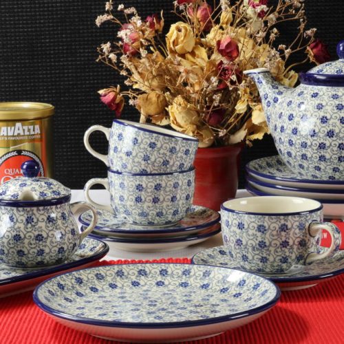 Zestaw do herbaty dekoracja 2068X Ceramika Bolesławiec