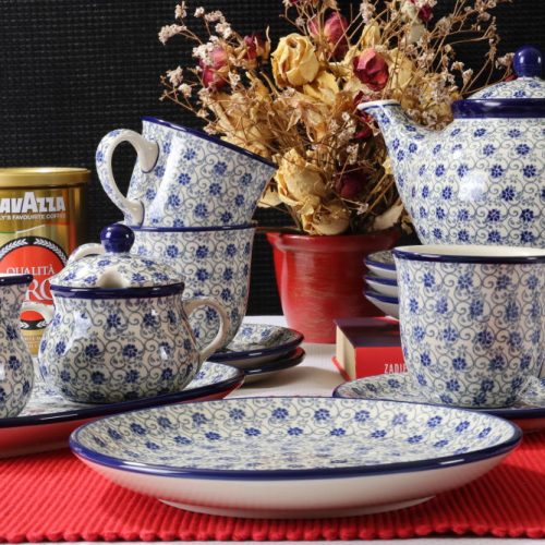 Zestaw do kawy dekoracja 2068X Ceramika Bolesławiec