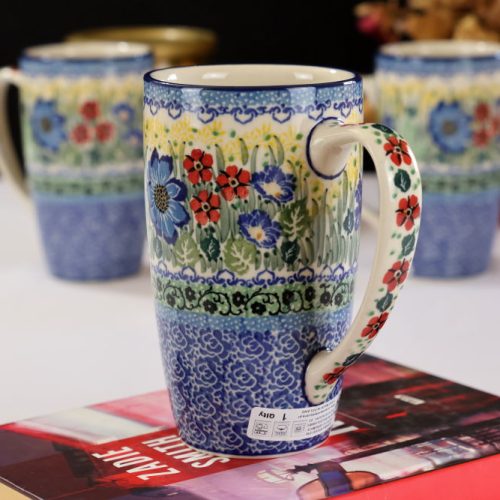 Kubek C52 o pojemności 400 ml dekoracja U4595 Ceramika Bolesławiec